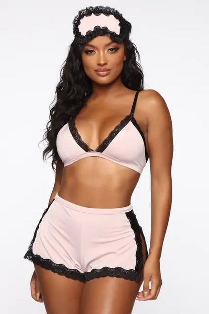 Women's Deep V-Neck Lace Lingerie and Sleepwear